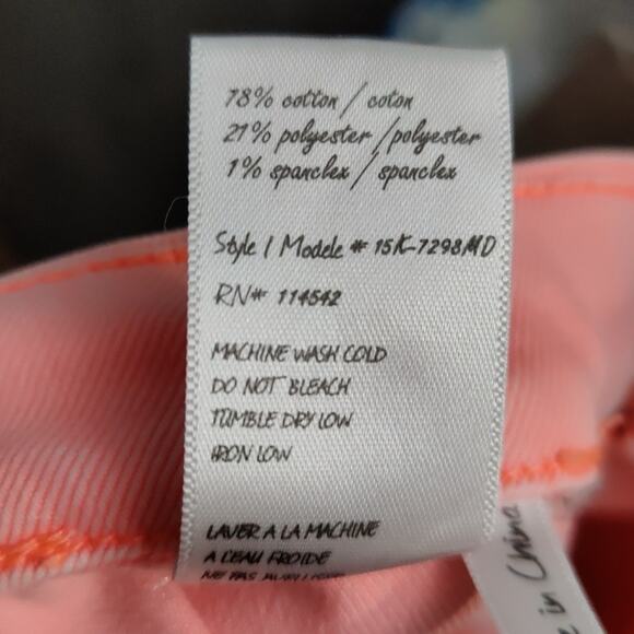 Blank NYC Peach Low Rise Flat Front Jeans 29 Dopamine Rainbow Casual Bohemian - Picture 12 of 13